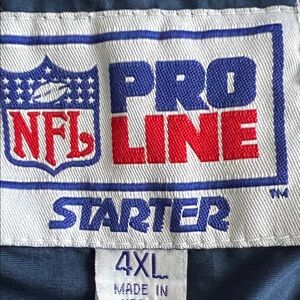 Used Starter Pro Line NFL Jacket 4XL - Blue with Red and White Accents